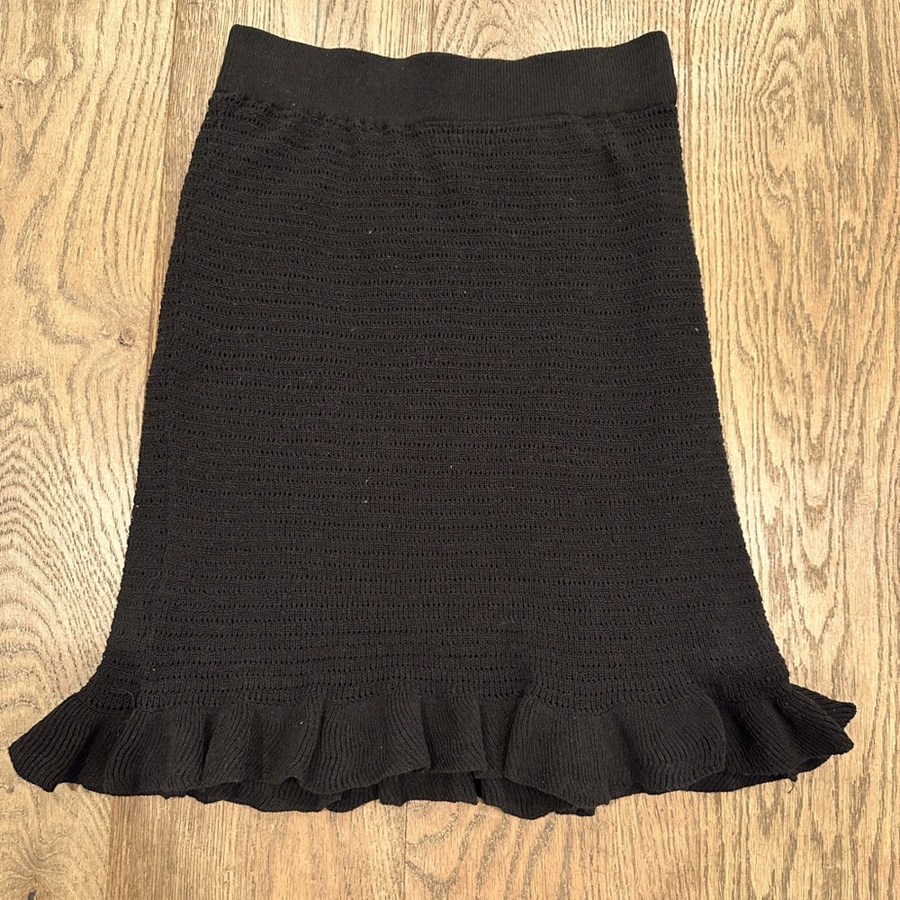 Anthropologie Knit Crochet Mini Skirt